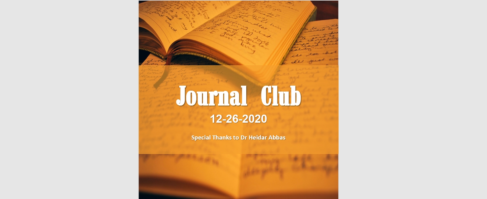 Journal Club 12-26-2020