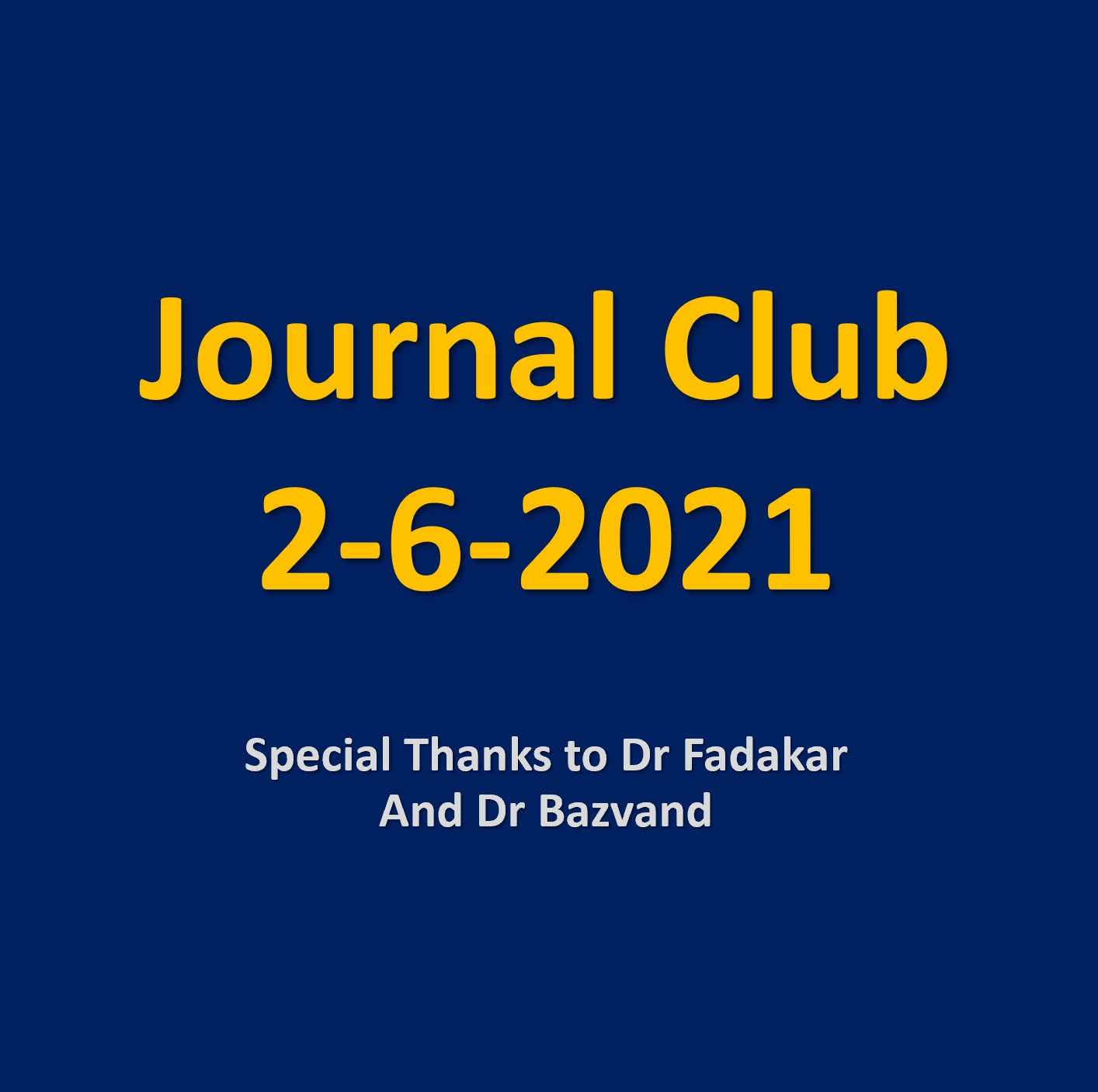 Journal Club – 2-6-2021