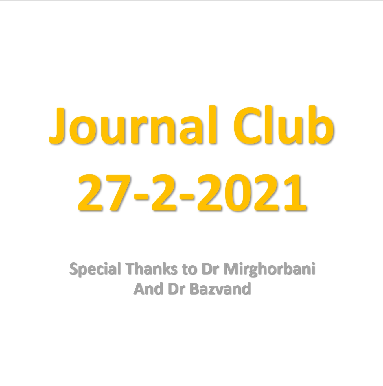 Journal Club 27-2-2021