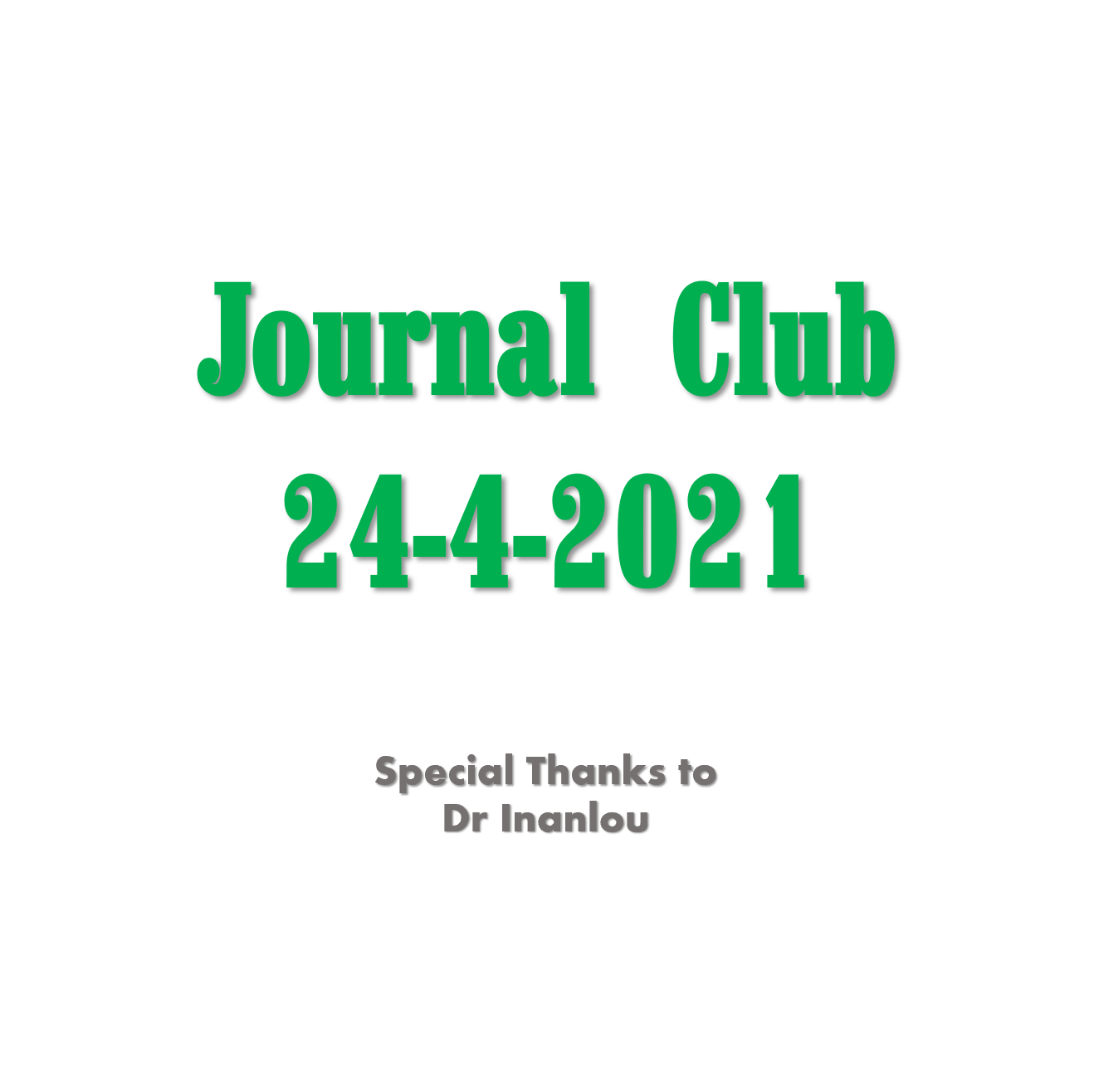 Journal Club 24-4-2021