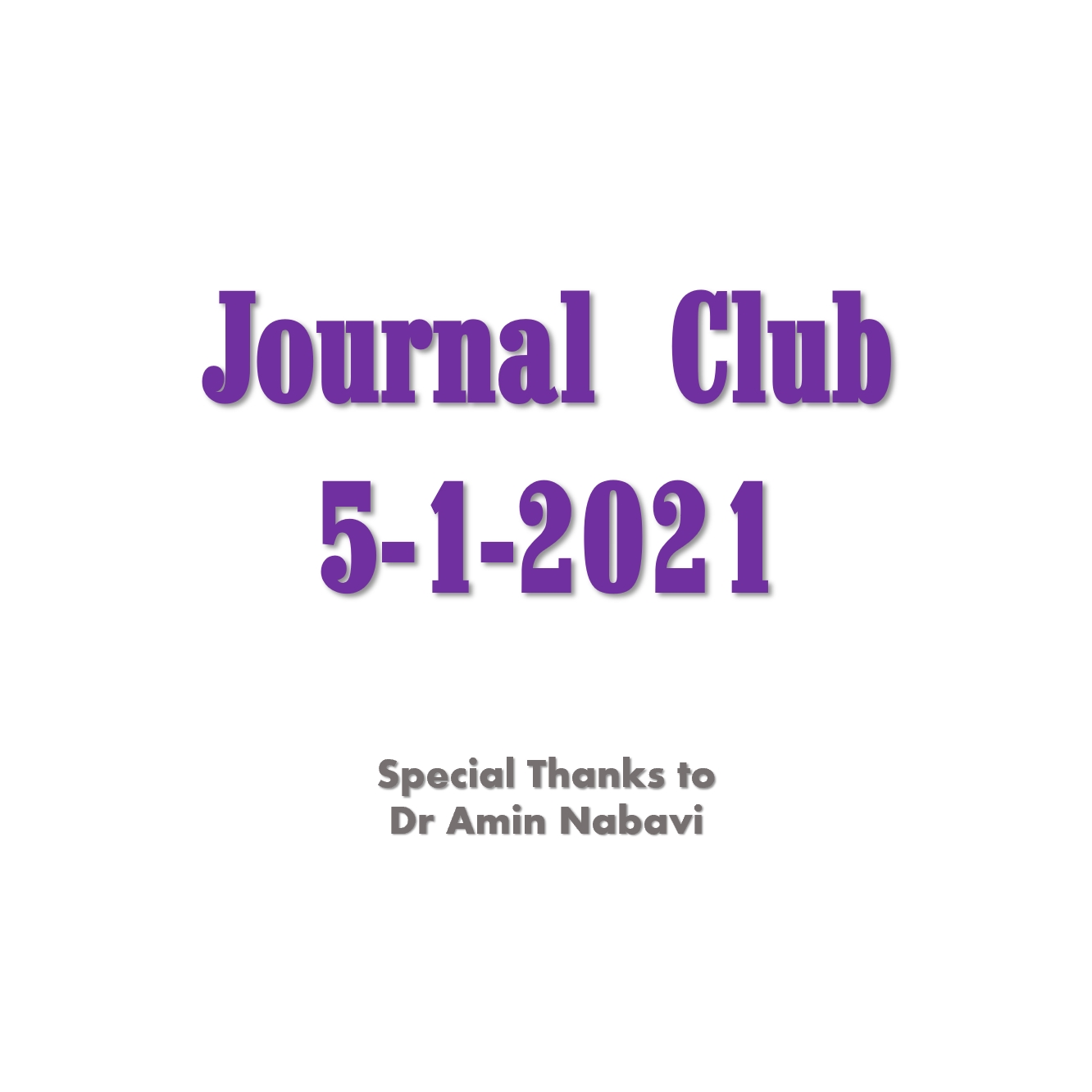 Journal Club 5-1-2021