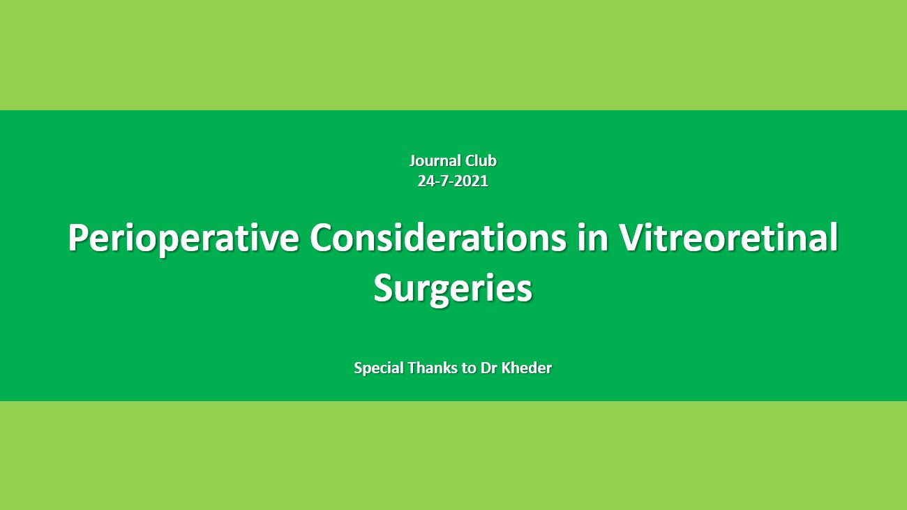 Journal Club  24-7-2021