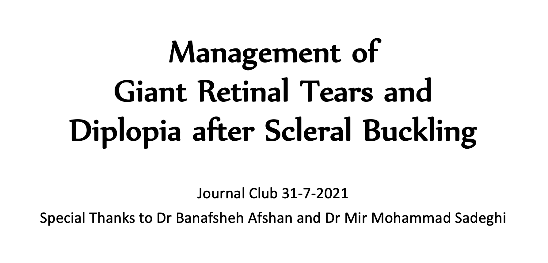 Journal Club 31-7-2021